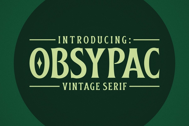 Пример шрифта Obsypac Italic